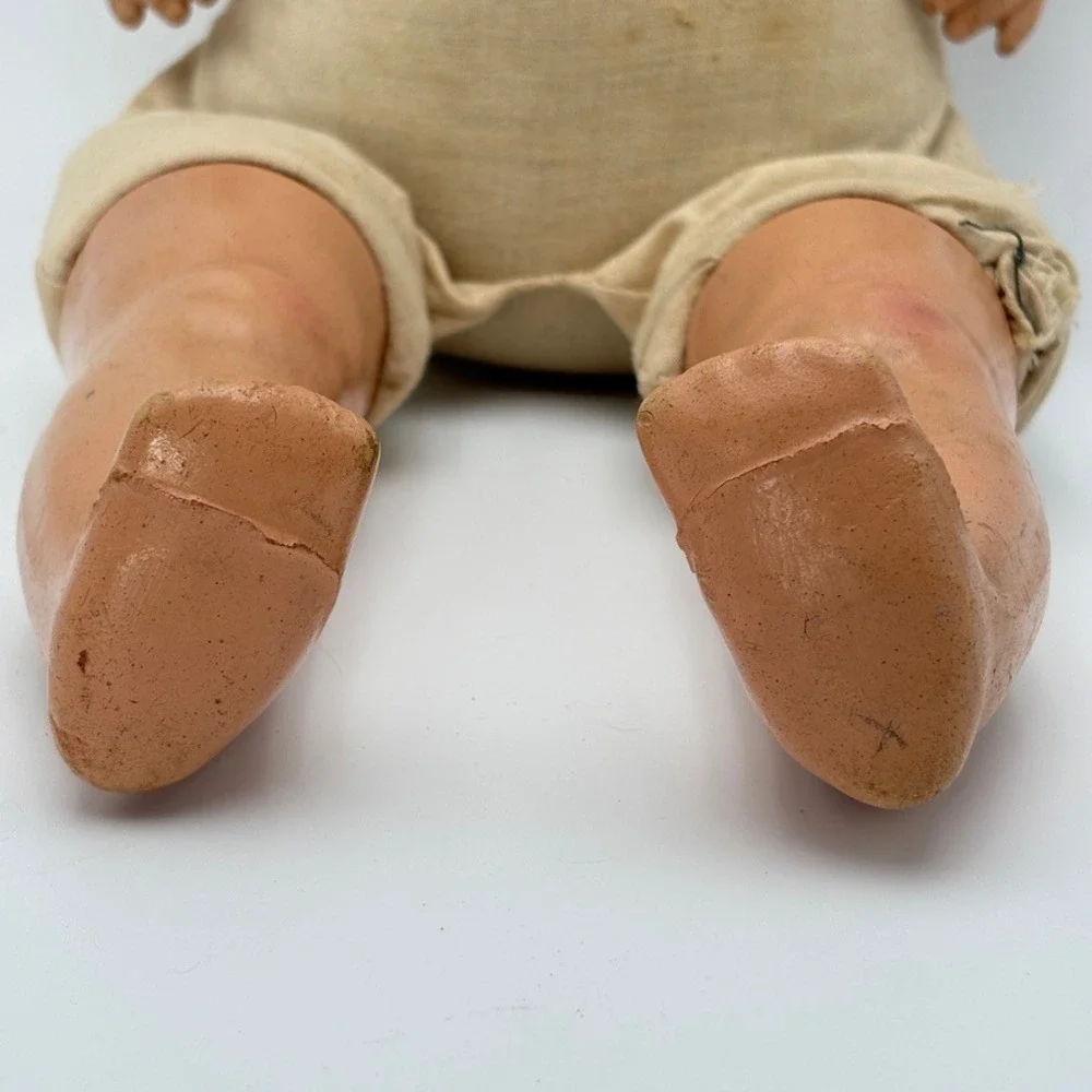Vintage 1930s Mama Doll Composition Cloth Body Sleep Eyes Antique 20